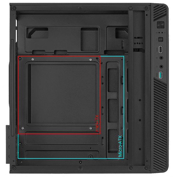 Boitier Aerocool Cs106 vue de côté