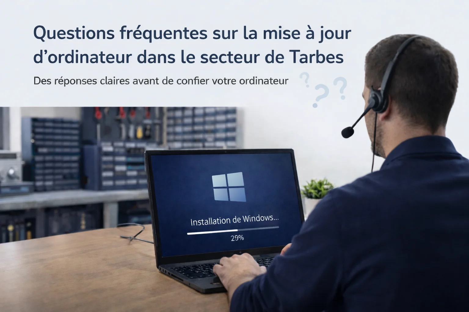 Mise à jour d'ordinateur à Tarbes.