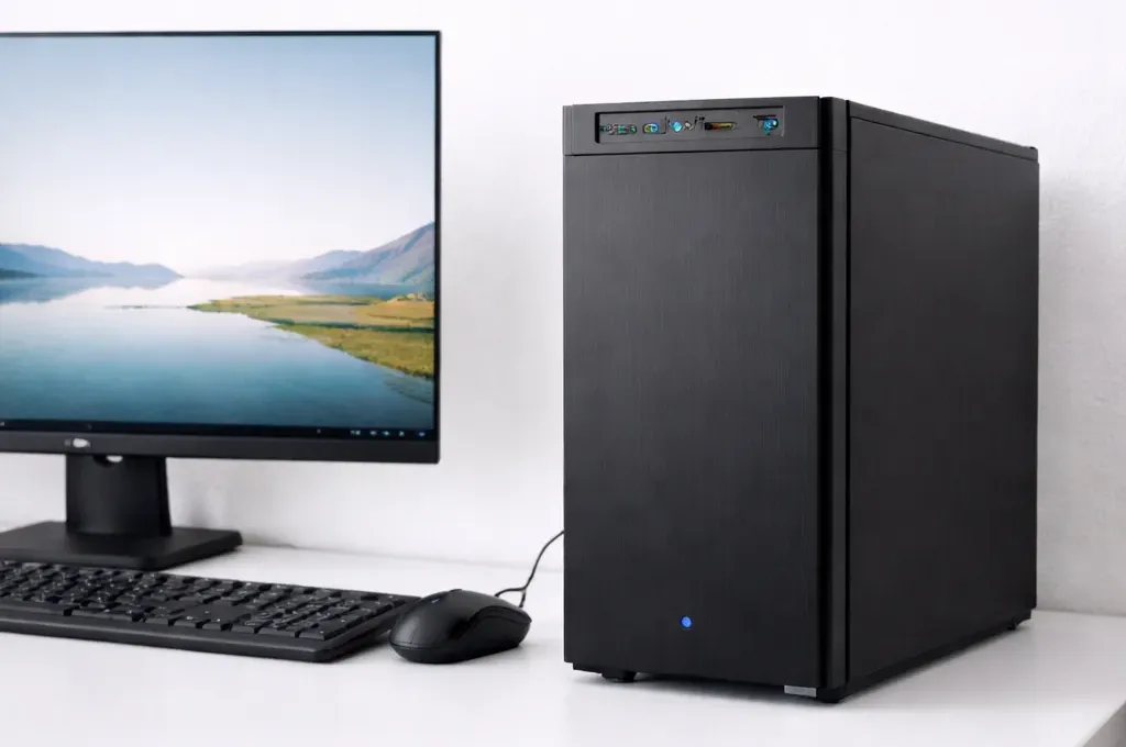 Ordinateur de bureau moderne et élégant.