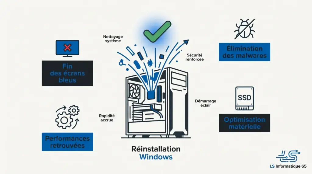 Réinstallation Windows pour performances améliorées